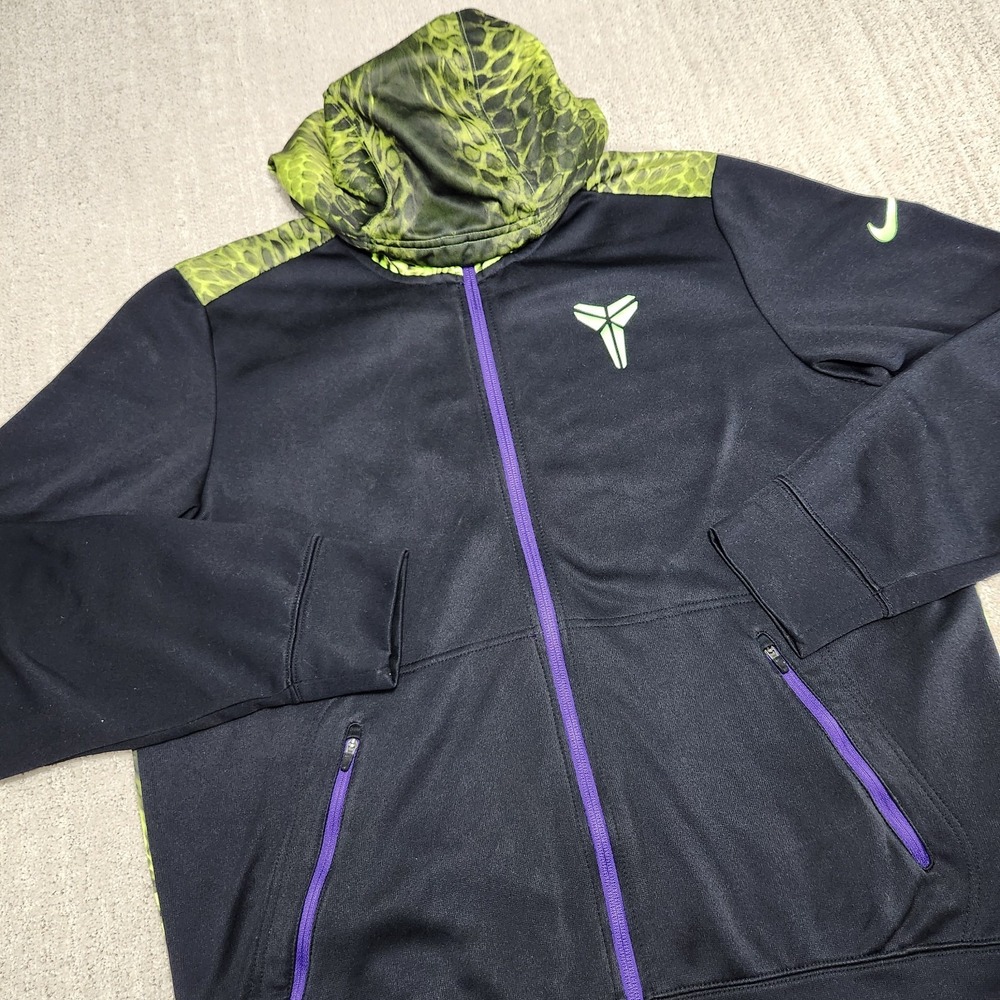 Nike Kobe Hoodie Men Large Mamba Zone Pro Snake Print Full Zip Y2K *READ